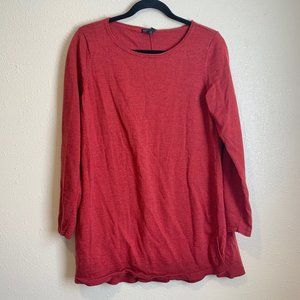 Eileen Fisher 100% Merino Wool Tunic Top